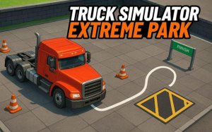 Truck Simulator Extreme Park: Draw & Drive Puzzle Game - Ludoryx free online game