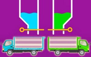 Color Water Trucks Online Puzzle Game - Ludoryx free online game