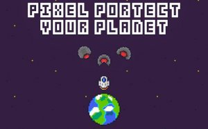 Pixel Protect Your Planet - Arcade Space Defender Online Game - Ludoryx free online game