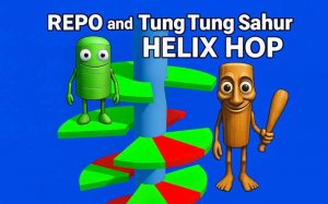 Tung Tung Sahur Helix Hop: Arcade Jumping Game Online - Ludoryx free online game