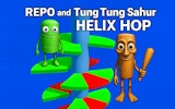 REPO and Tung Tung Sahur: Helix Hop - Arcade Jumping Game
