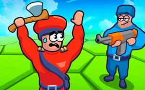 Tile Hex World Red vs Blue - Strategy Conquest Online Game - Ludoryx free online game